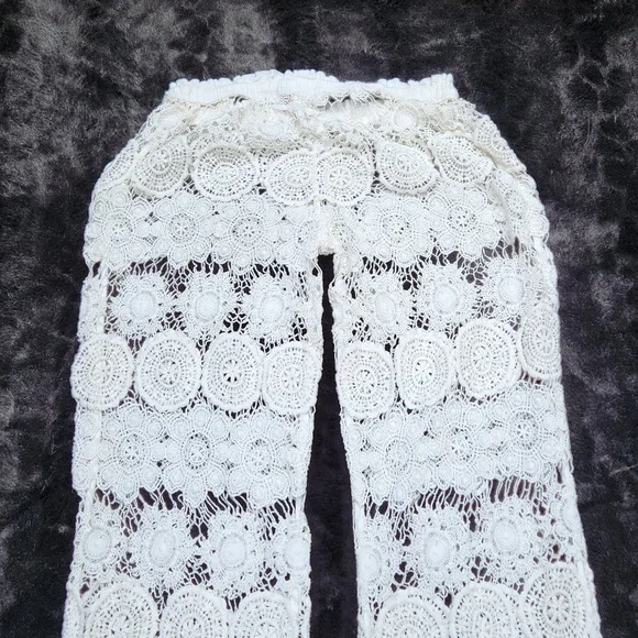 **HP** Nwt Gypsy 05 Sand Mantar Crochet Swim Cover Up Pants - Picture 8 of 14